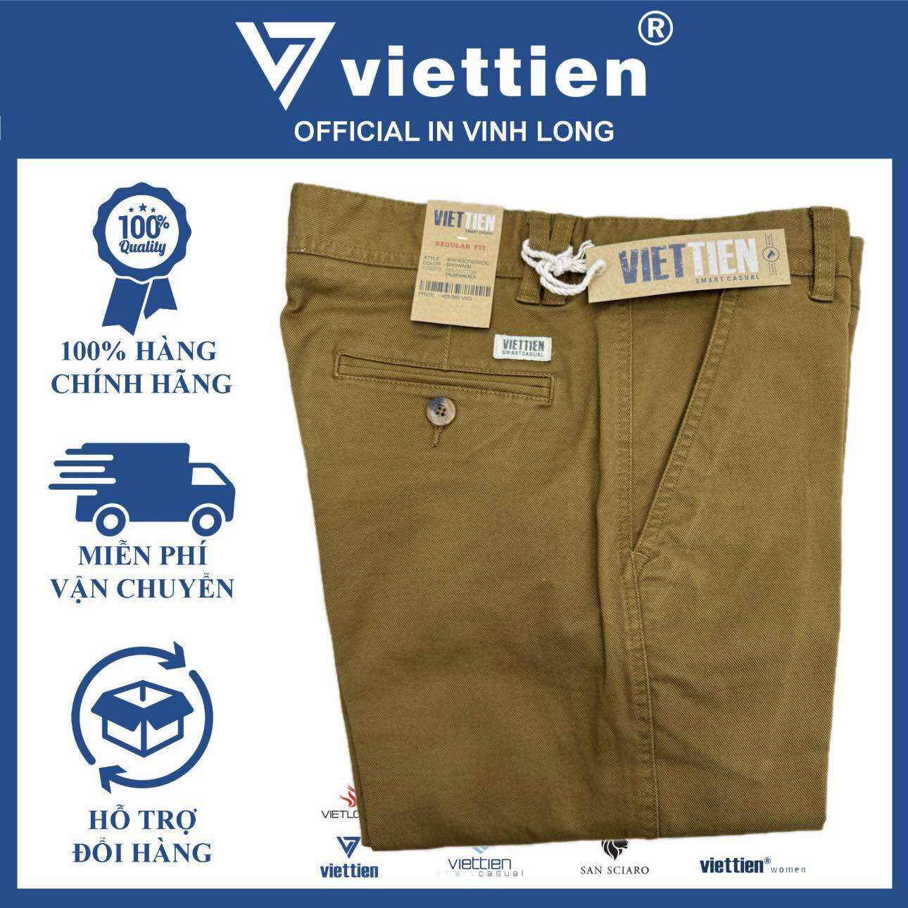 Quần short nam Việt Tiến form RegularFit còn size 29 (6P8163CFK)