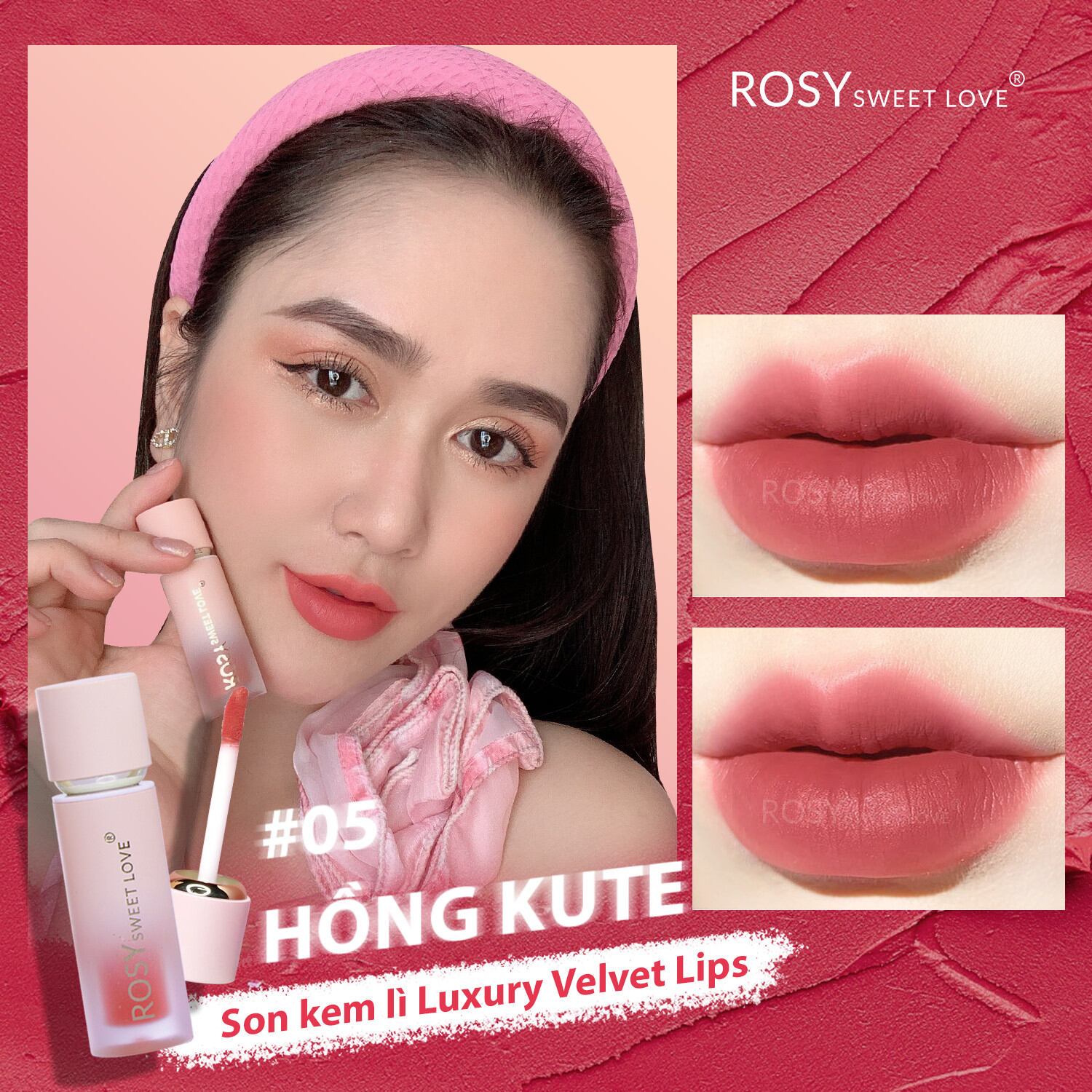[chính hãng]son kem lì Rosy an toàn mẹ bầu