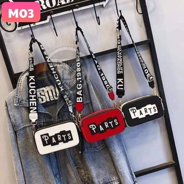[HCM]TÚI ĐEO CHEO CHẤT DA NỮ THỜI TRANG PARTS CHỮ