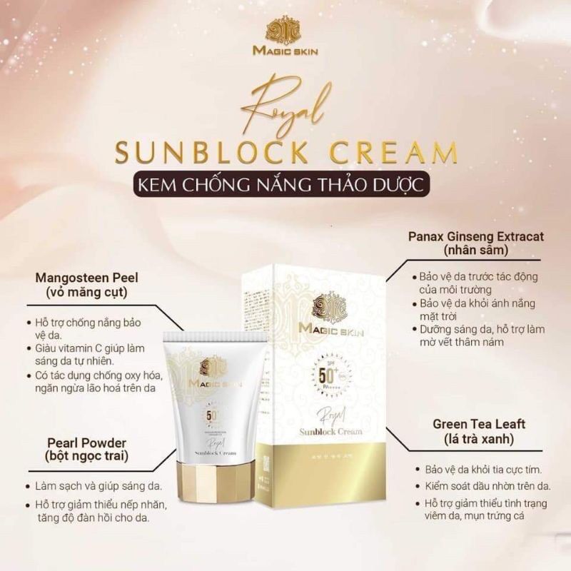 KEM CHỐNG NẮNG THẢO DƯỢC  MAGIC SKIN