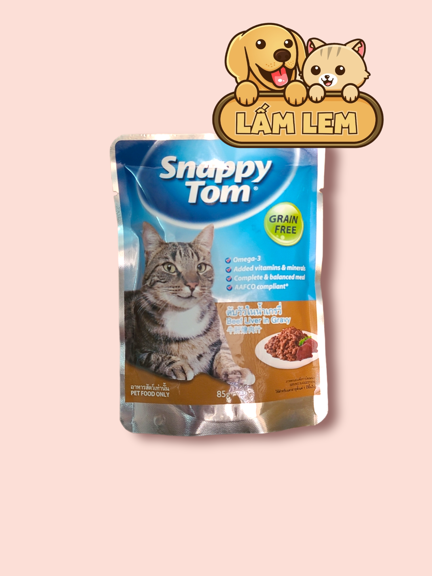 Pate Cho Mèo SNAPPY TOM gói 85gr