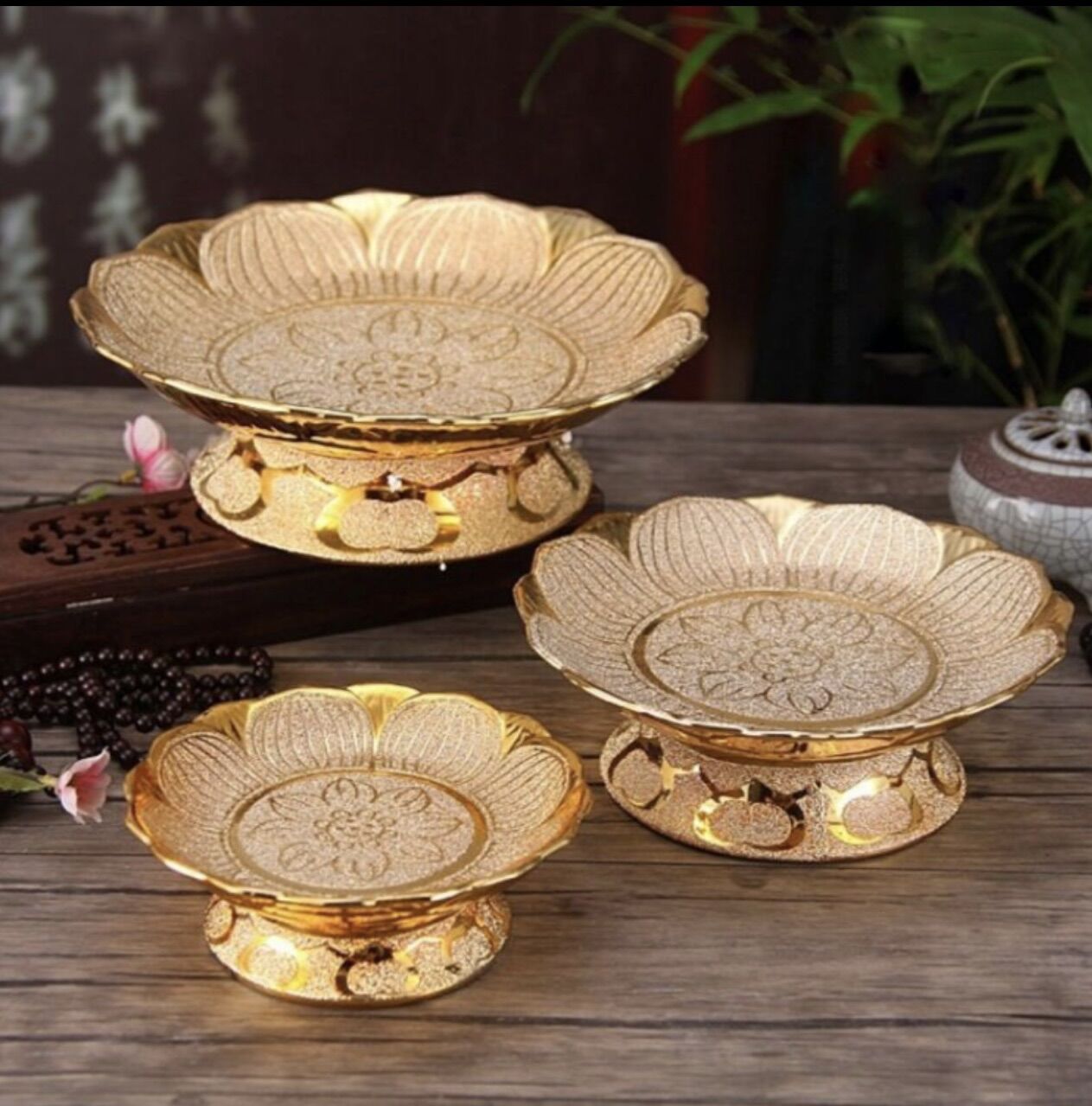 Đĩa đựng trái cây thờ cúng kim sa__nhiều cỡ nhiều size