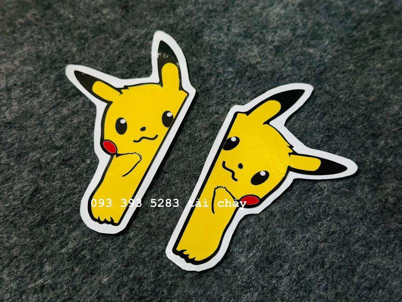[ 1 MIẾNG ] TEM STICKER PIKACHU CAO 10CM DÁN TRANG TRÍ XE