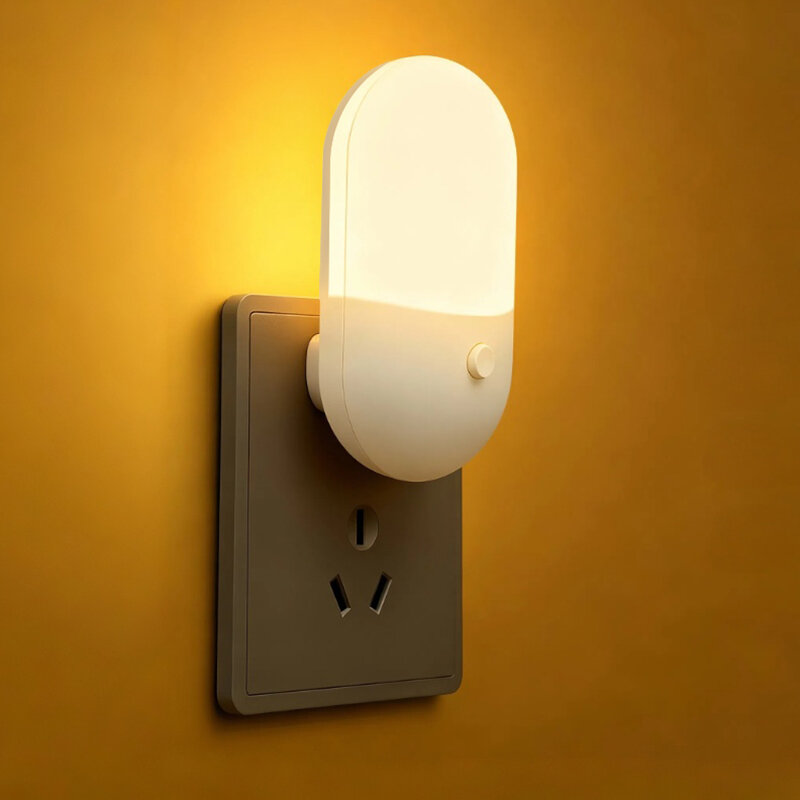 Đèn Ngủ LED Có Thể Điều Chỉnh Độ Sáng Có Phích Cắm US Ánh Sáng Dịu Nhẹ Thiết Kế Hình Chuột Dễ Thương Dùng Cho Phòng Ngủ Hành Lang Nhà Vệ Sinh Quà Tặng Trẻ Em Điện Áp AC 85V-265V