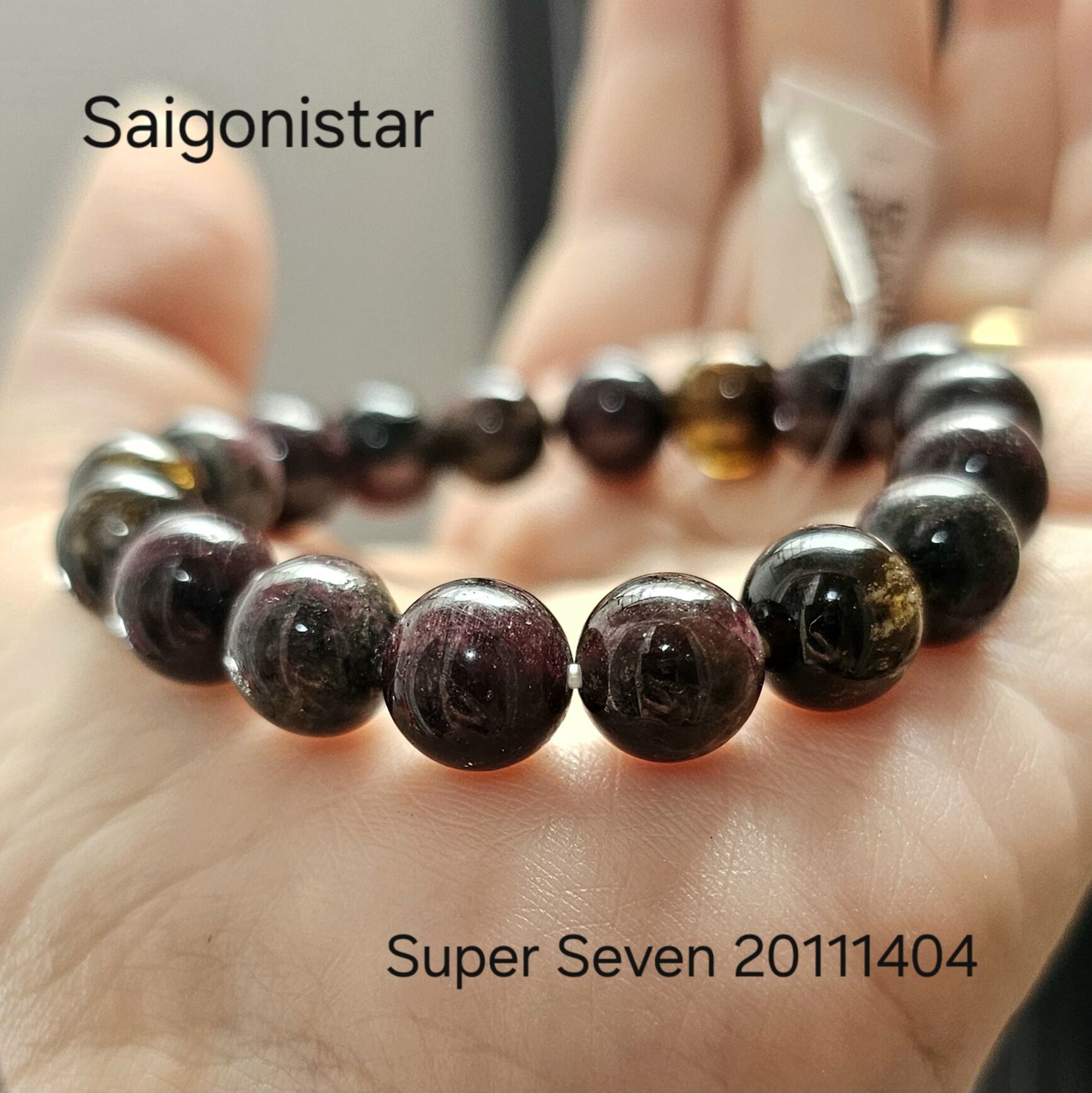 [HCM]SGN 20111404 Vòng tay Đá năng lượng, đá thiên nhiên Super Sevent a variety of Amethyst, Saigonistar