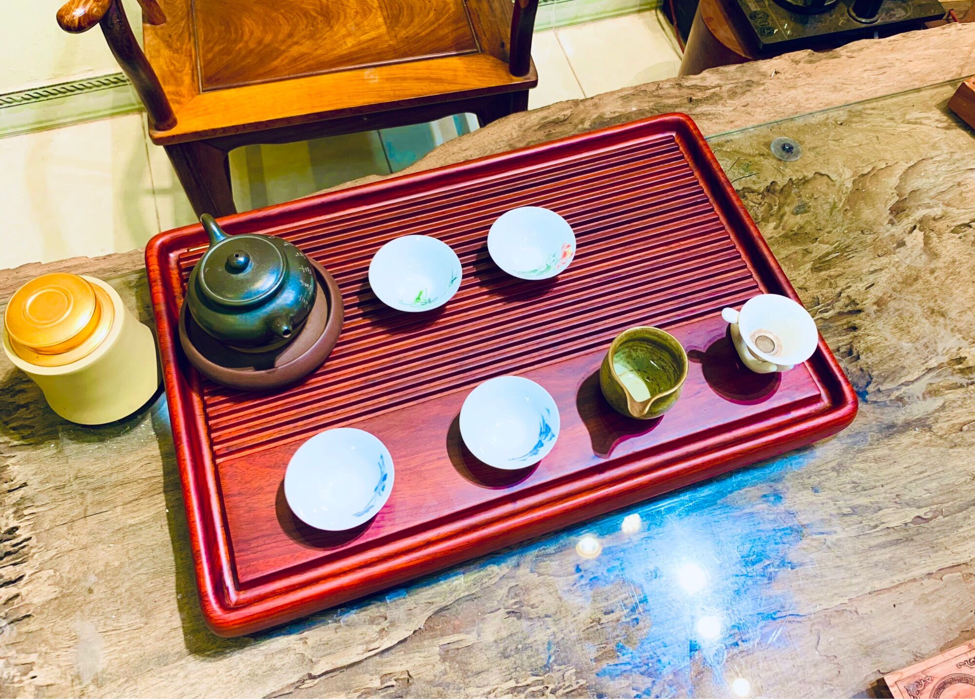 Khay trà liền khối.  Mã DAT 001