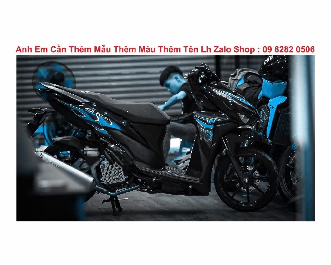 Tem vario lửa xanh gp đen tem chế