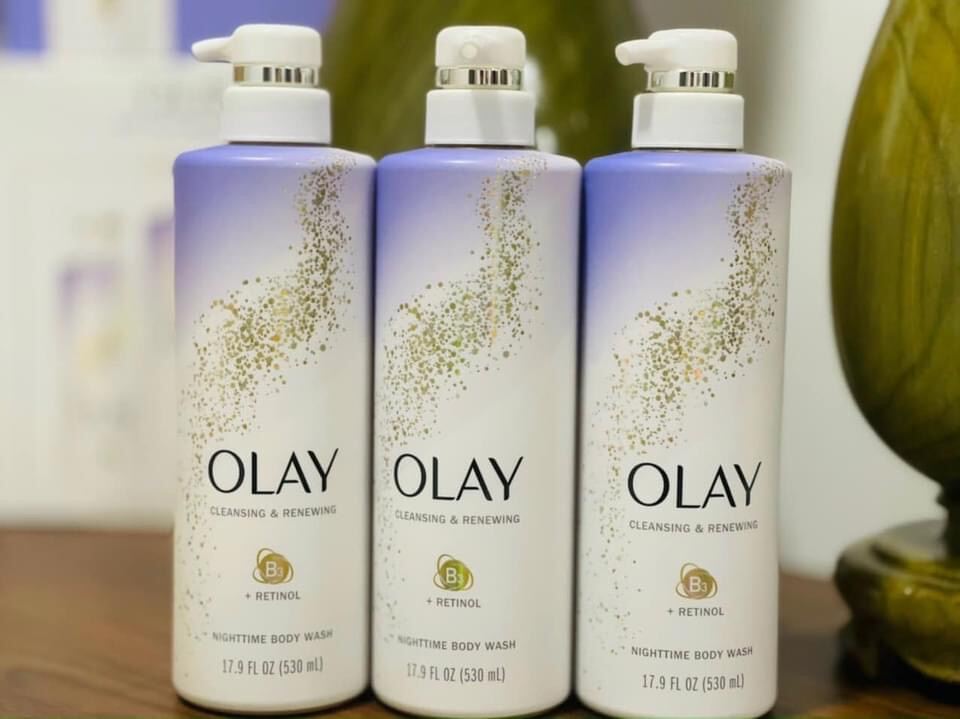 [Hcm]Sữa Tắm Olay Đêm/Olay Cleaning & Renewing Retenol Nighttime 530Ml