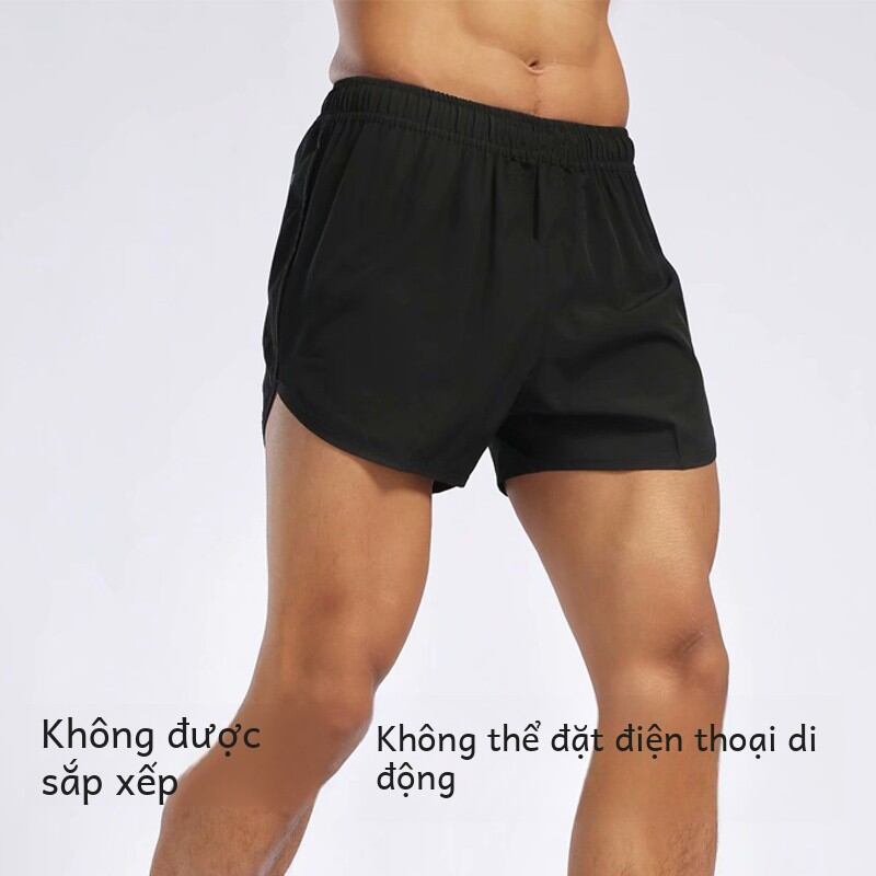 Quần short thể thao thoáng khí nhanh khô cho nam và nữ quần short chạy bộ bằng vải dệt polyester siêu nhẹ