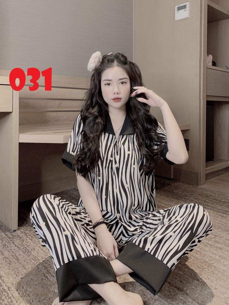 Bộ lụa Pijama lụa loại 1 chất mềm mịn, mát + Ảnh thật ,Bộ Lụa Mango Tay Ngắn