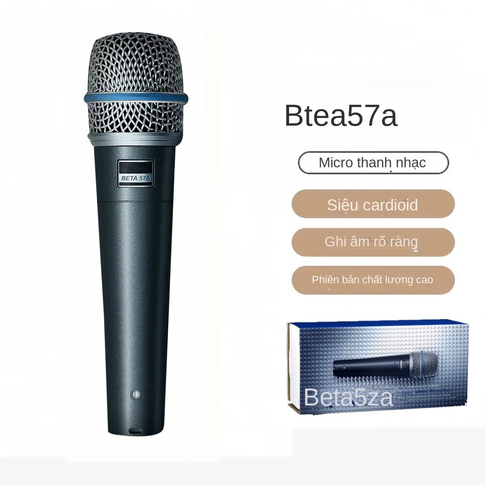 Beta 57a Supercardioid Năng Động Micro Chuyên Nghiệp Có Dây Giai Đoạn Hát Karaoke Bbox Ghi Âm Giọng Hát Bộ Mic Có Chứng Nhận Ce