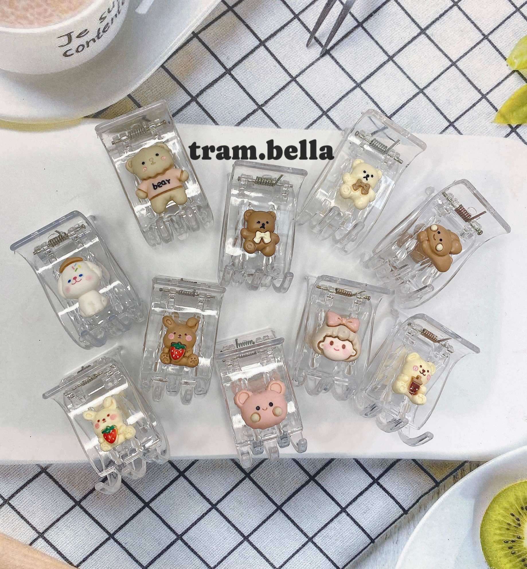 Kẹp tóc càng cua nhiều hình kẹp tóc càng cua 3 răng 5 răng - Trâm Bella