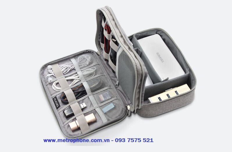 Túi đựng đồ công nghệ phụ kiện điện thoại Baona 2 ngăn (23cm x 16cm x 8.5cm )