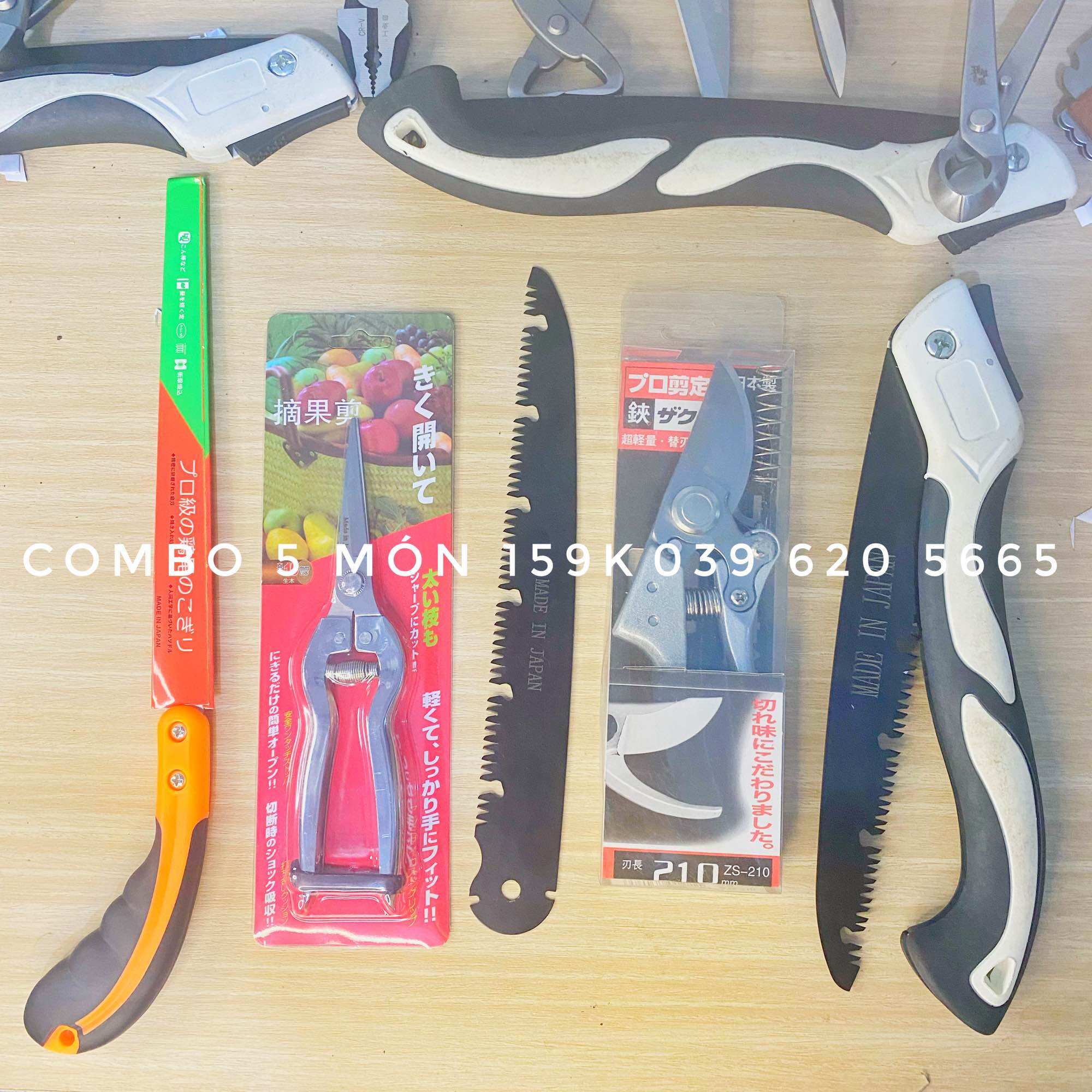 kéo cắt cành, combo 5 món làm cành cây, cưa gỗ
