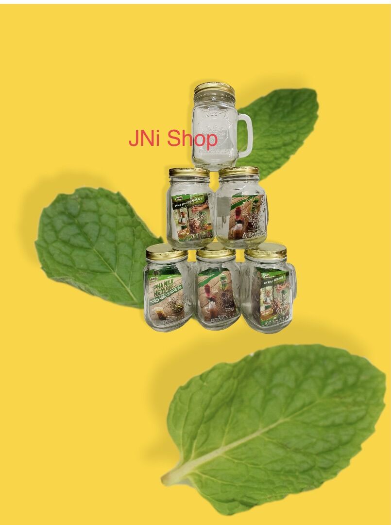 Set 6 ly thuỷ tinh quai cầm có nắp kín 500ml