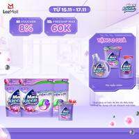 Combo 3 Túi Viên Giặt Xả MaxKleen  Hương Nước Hoa Huyền Diệu (Túi 34+4 Viên)