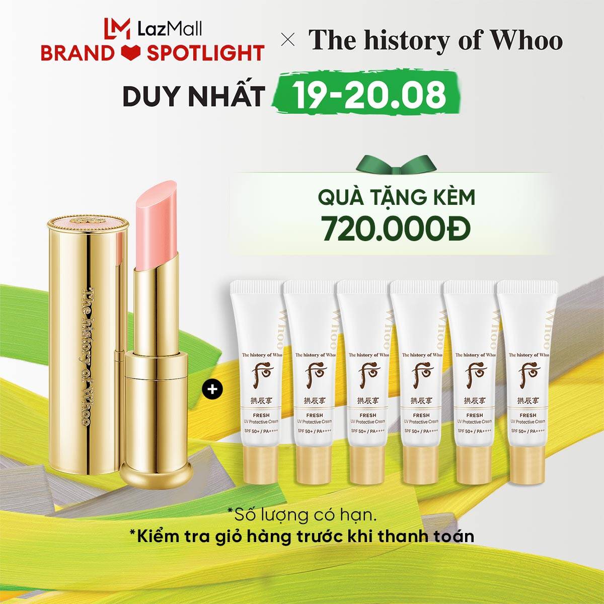 Son dưỡng môi Đông y The history of Whoo Gongjinhyang Mi Glow Lip Balm