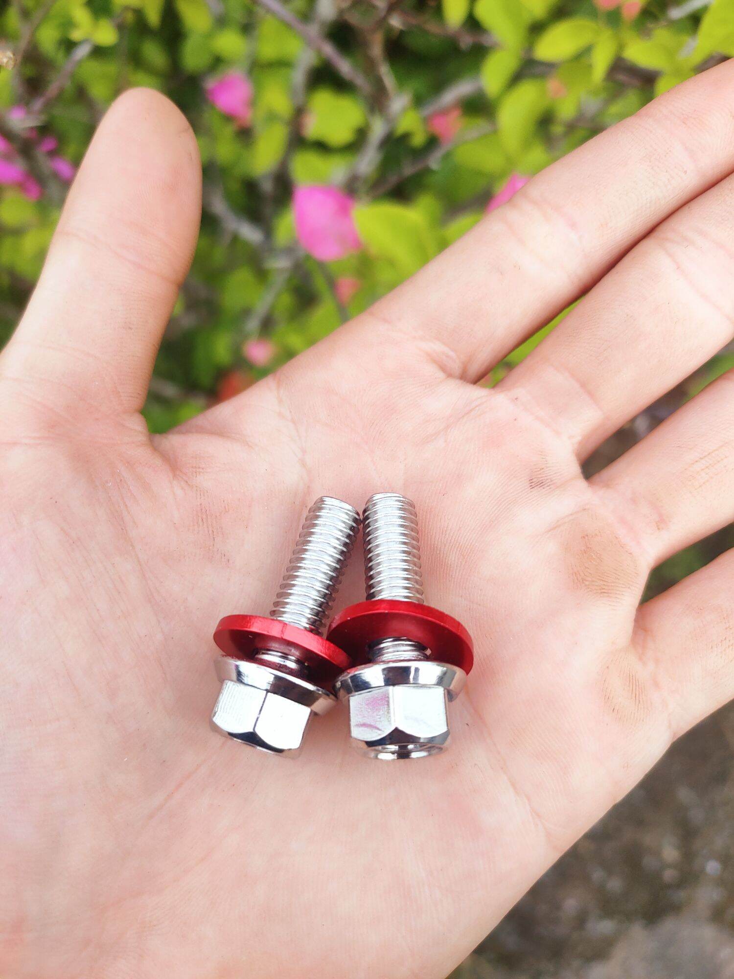 Cặp ốc pát heo Honda, Yamaha kèm long đền đỏ.