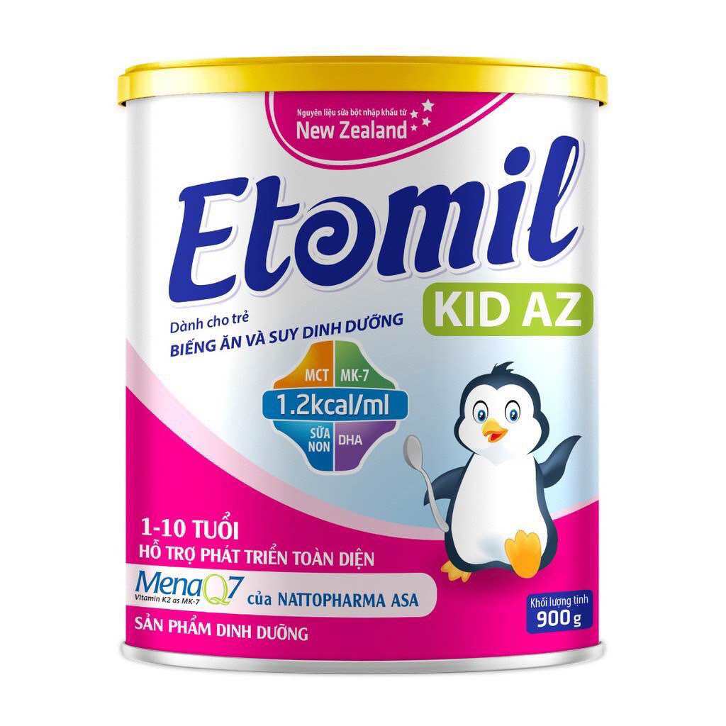 Sữa Etomil Kid AZ năng lượng cao dành cho trẻ Sdd 1-10Tuoi