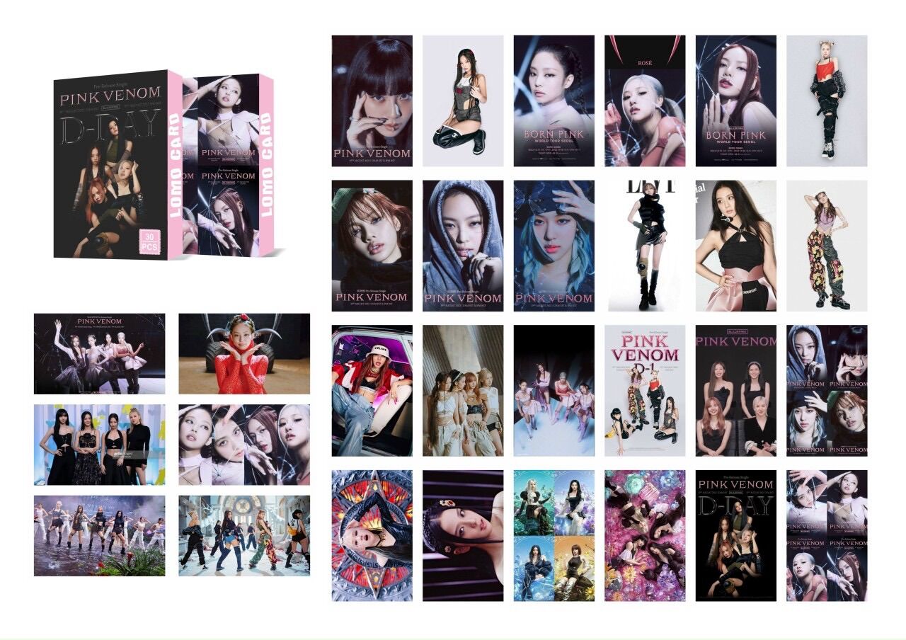 Lomo blackpink Pink venom set 1 hộp 30 tấm