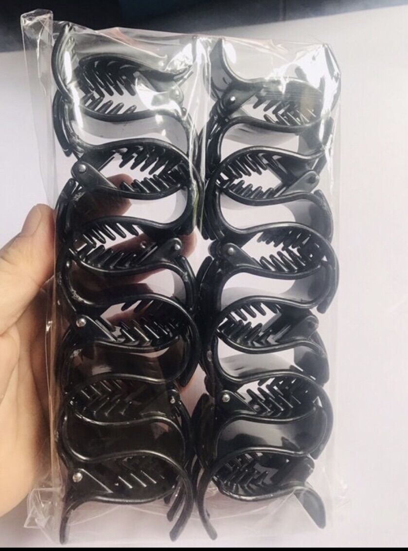 🍔 Lốc 12 Kẹp Bấu Tóc, Loại 5 Răng Lớn, Siêu Rẻ