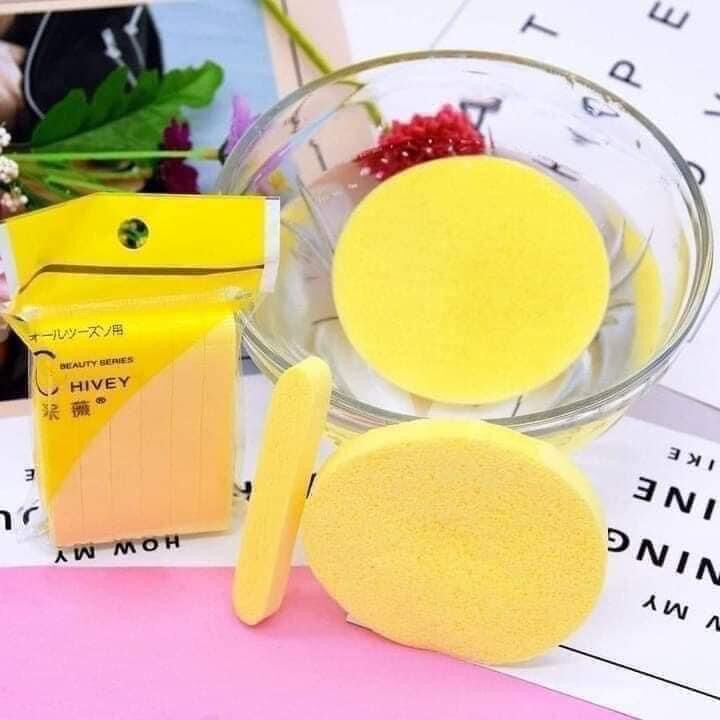 Set 12 mút rửa mặt bọt biển, bông nở rửa mặt