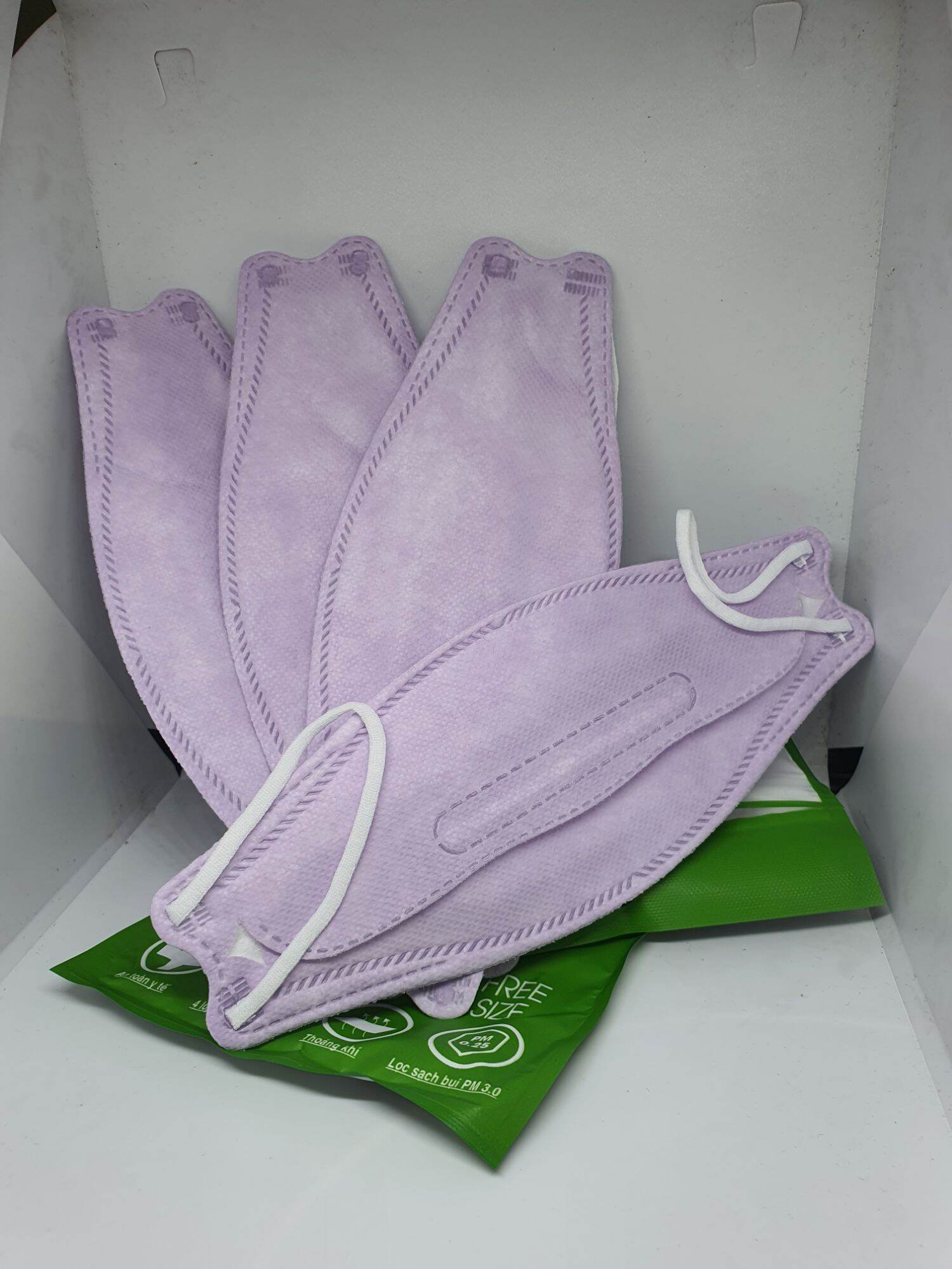 Khẩu trang y tế KF94 4D Mask màu TÍM ( GÓI 10 CÁI)