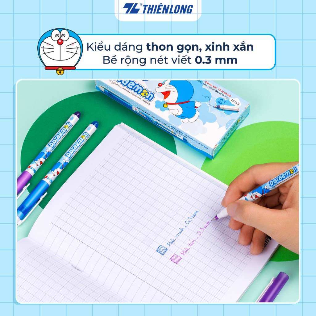 Hộp 10 cây bút lông kim FL-04/DO mực tím