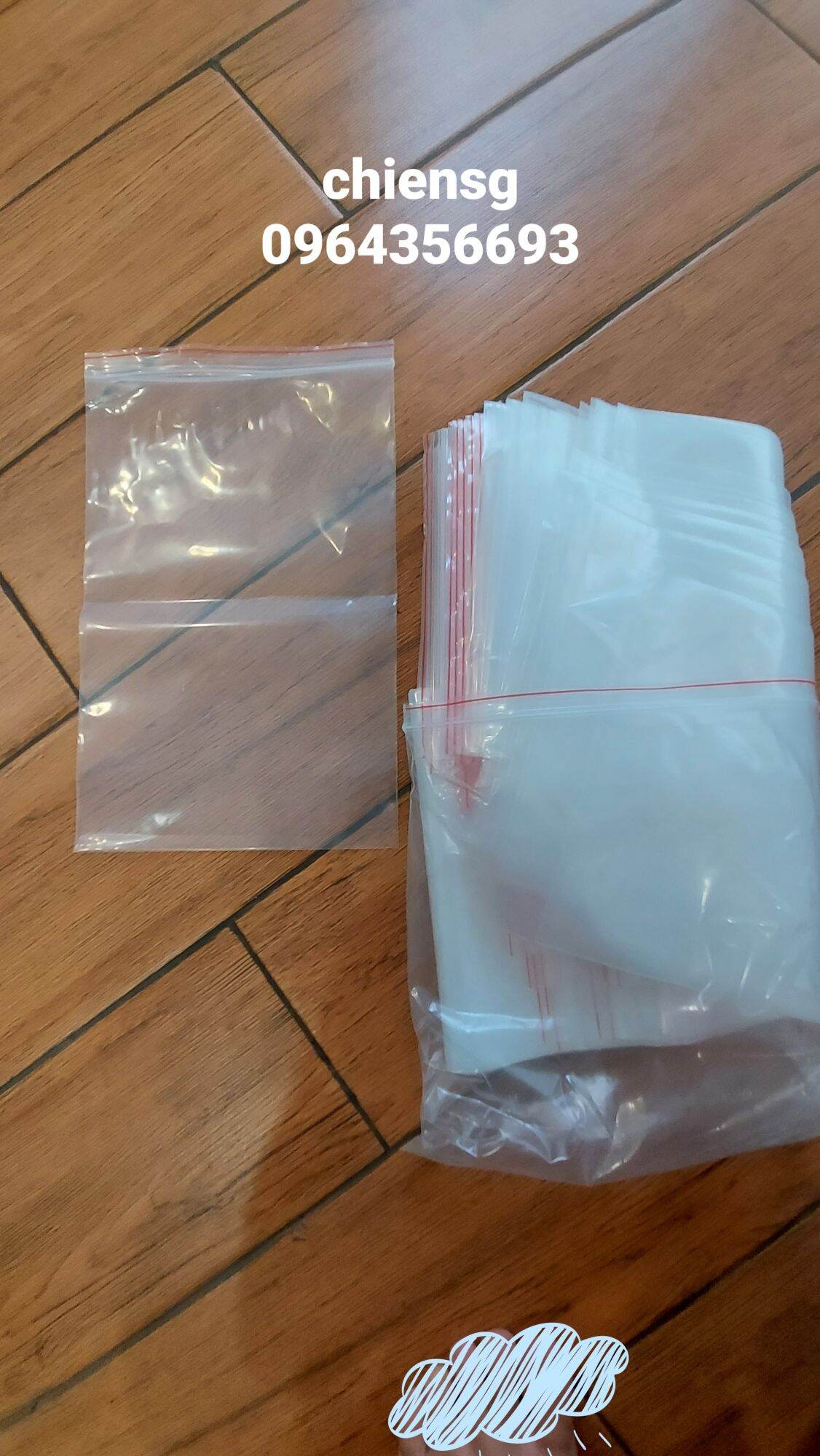 size lớn 40x60 - Túi zip viền đỏ (zipper), bịch ship, bịch đựng đồ