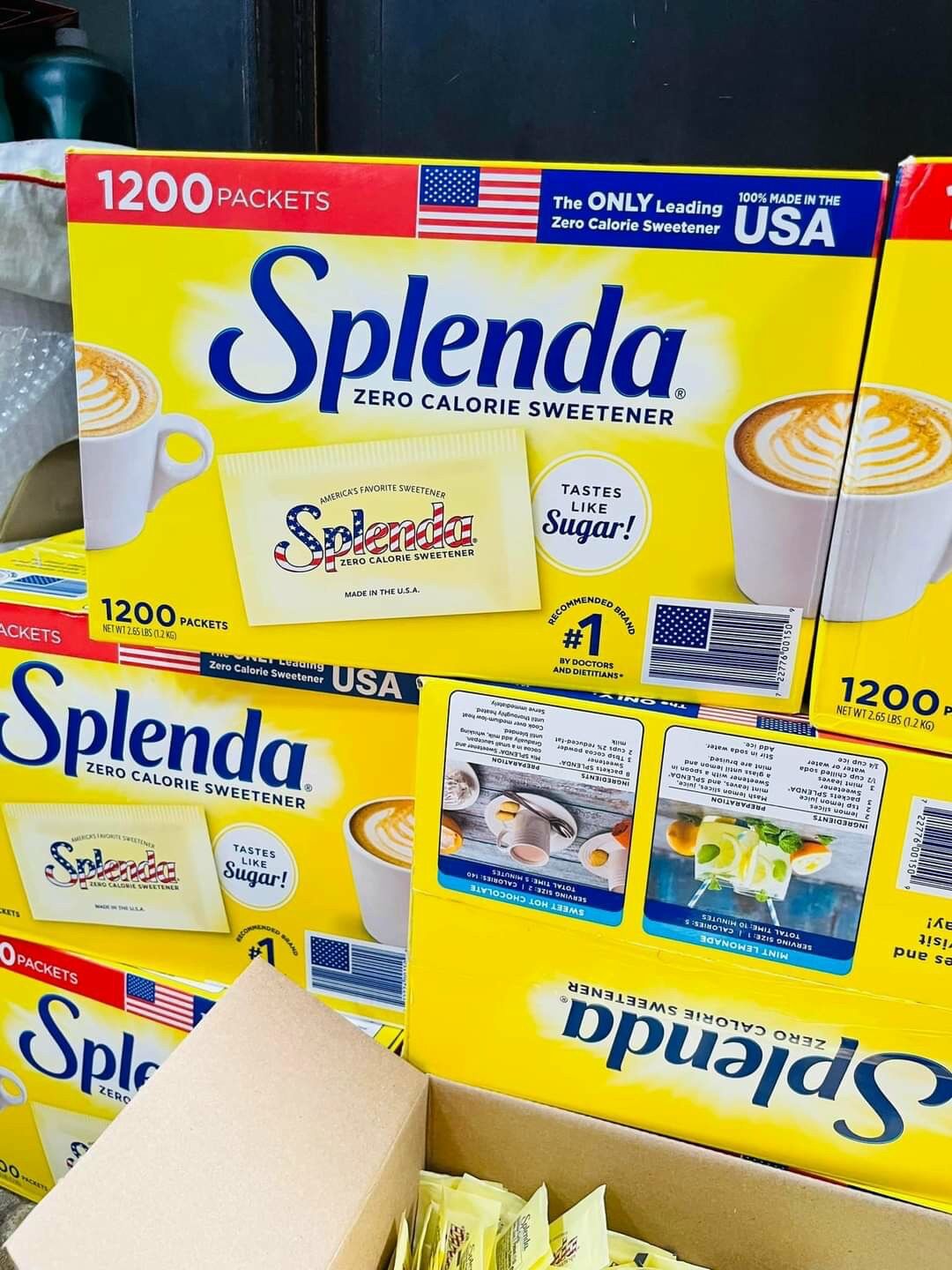 Đường splenda mỹ 1 thùng gồm 1200 gói date 06/2024