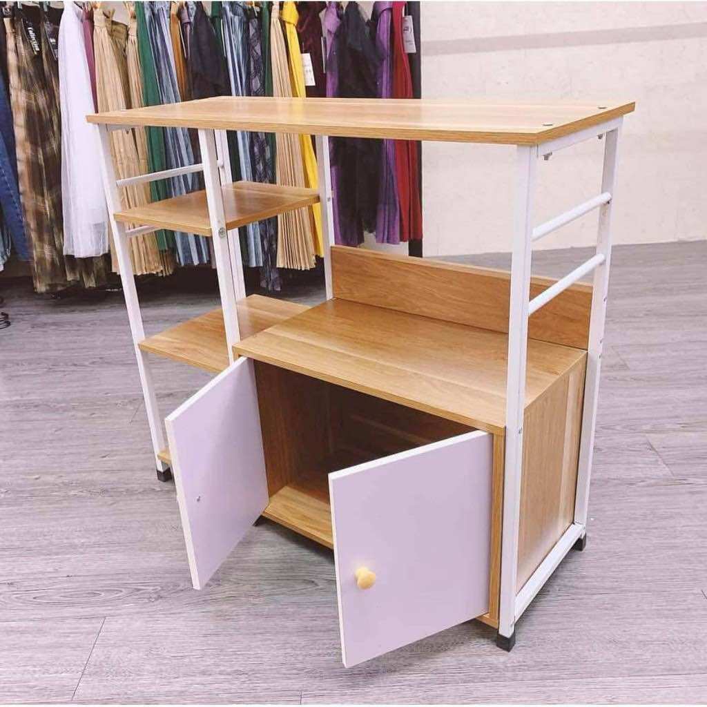 Kệ nhà bếp - kệ để lò vi sóng khung sắt sơn tĩnh điện