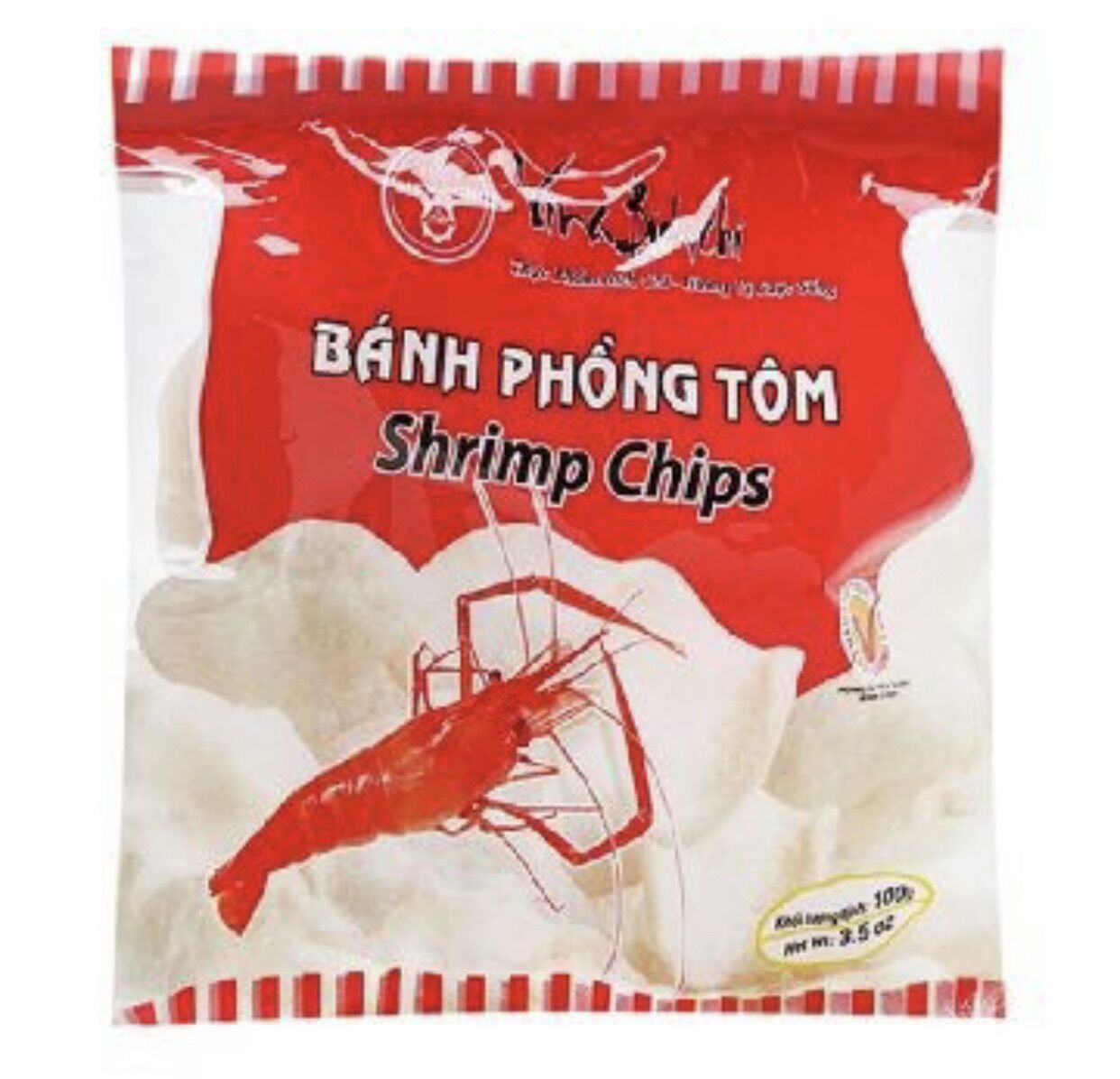 Bánh phồng tôm Trơn ko hành Bích Chi 90gr