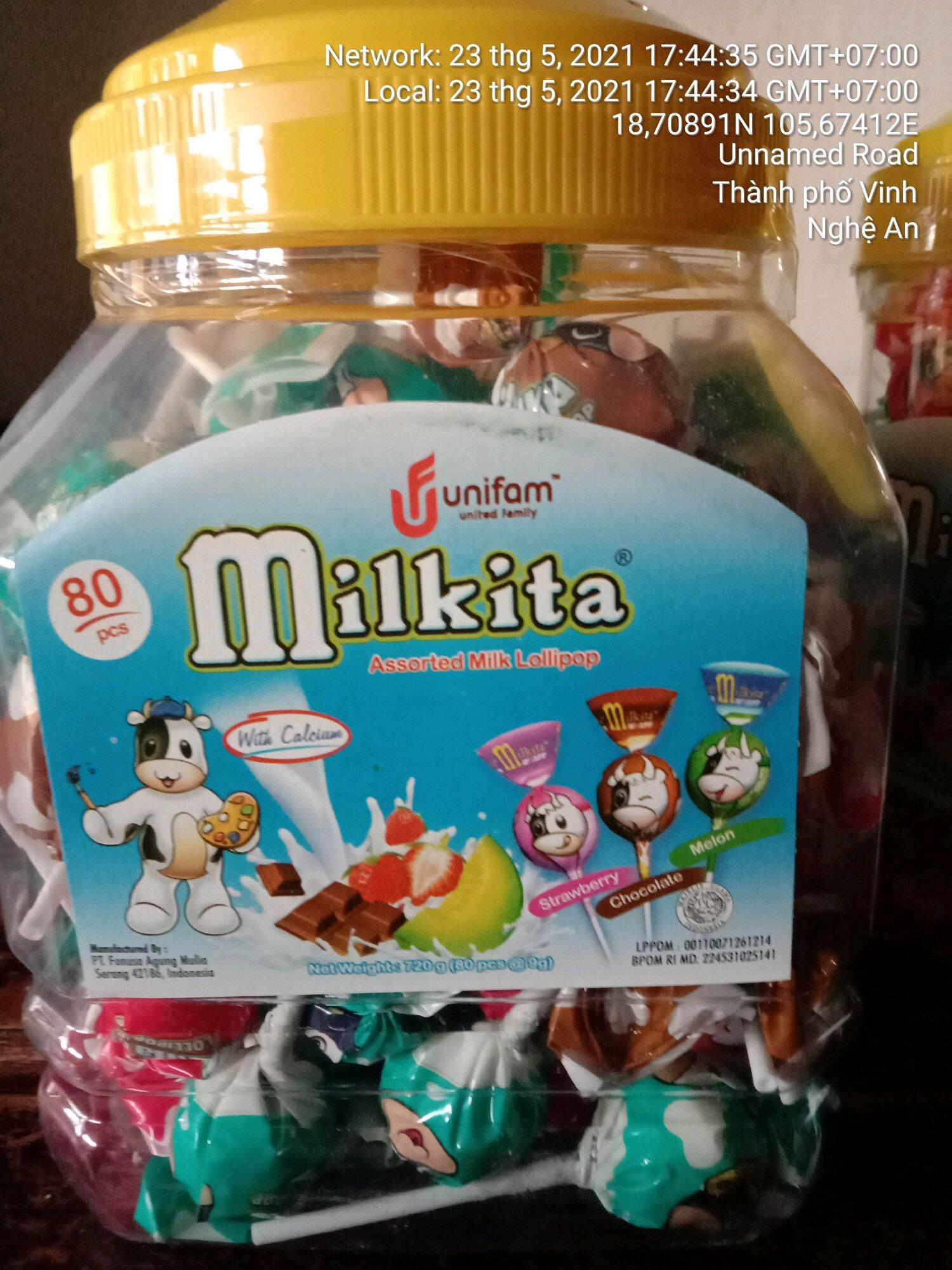 kẹo sữa mikita que hộp to 80 pcs