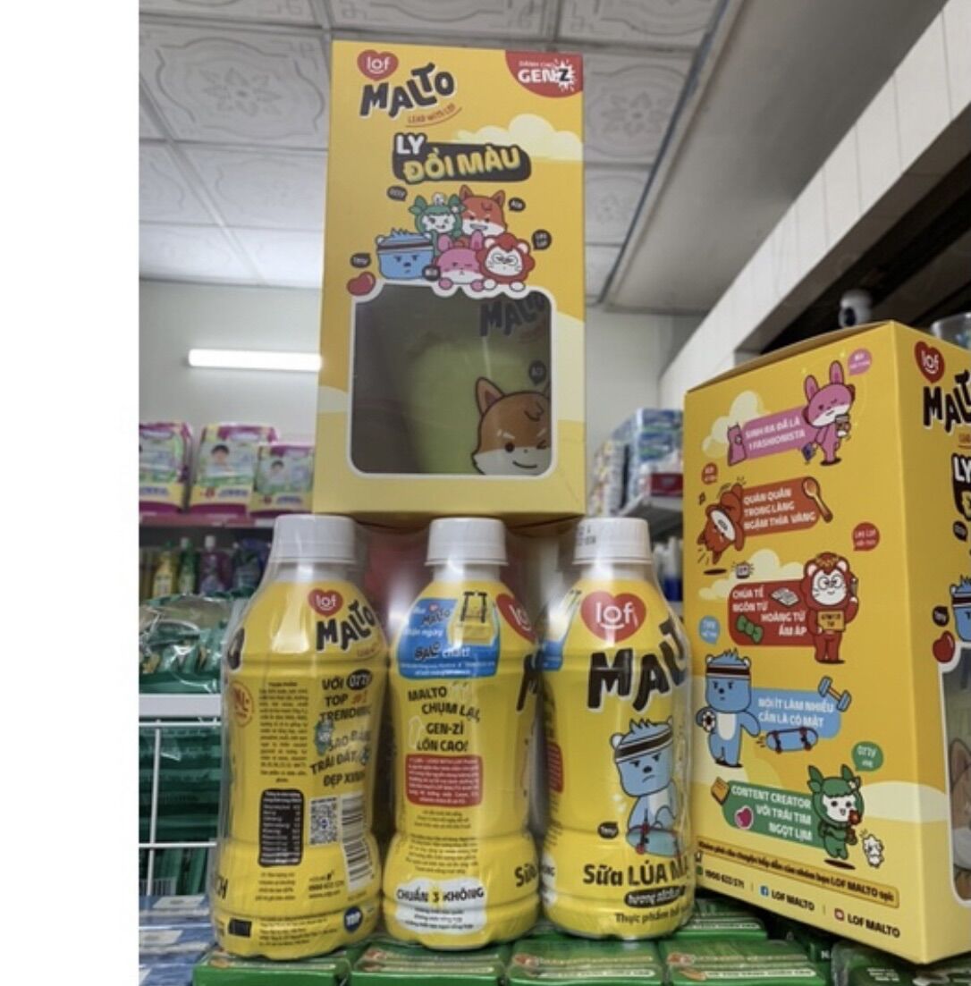 Lốc 6 chai sữa lúa mạch Malto hương Socola 240ml x6