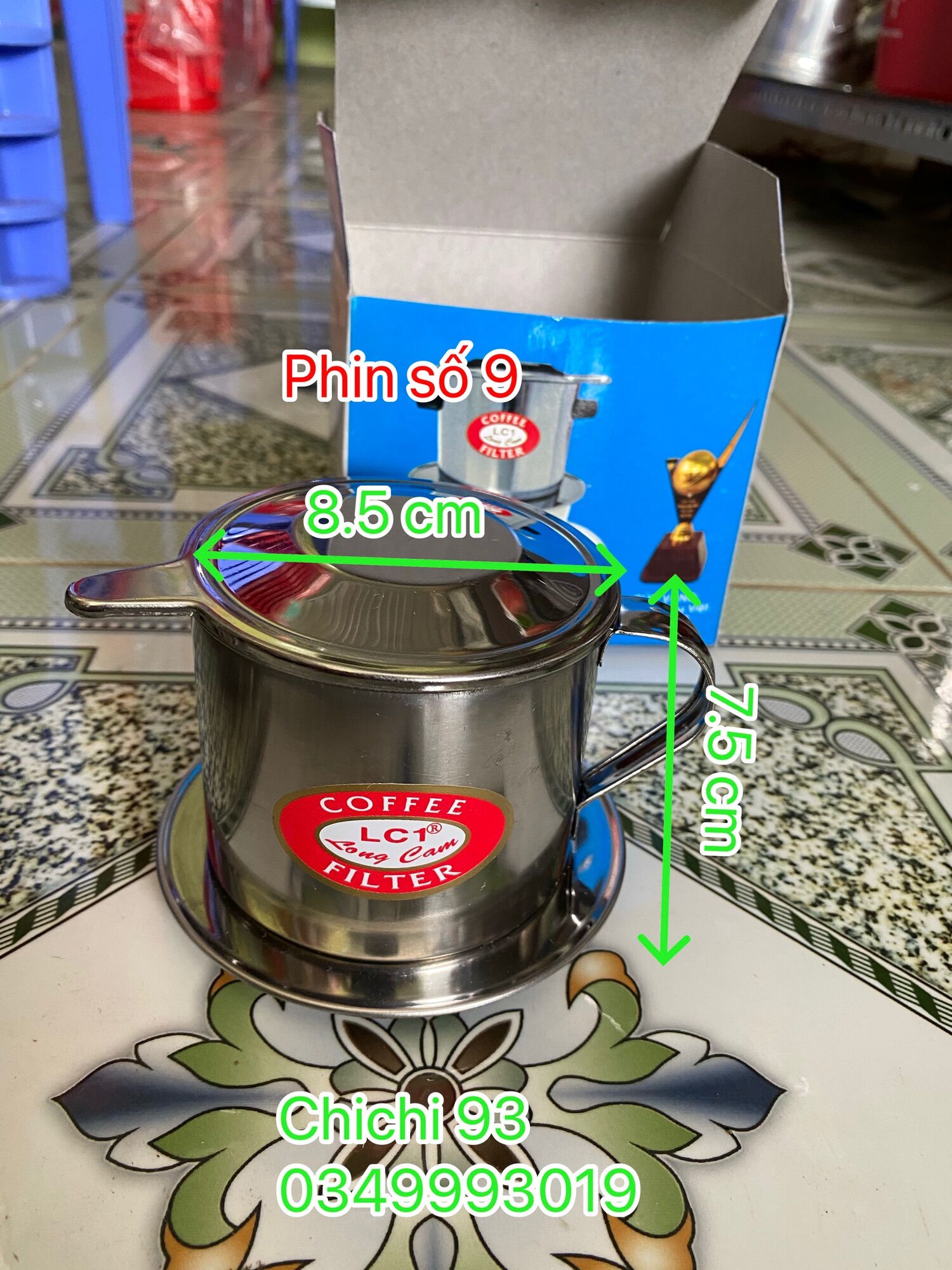 Phin cà phê inox size 7,8,9,10, phin cafe inox