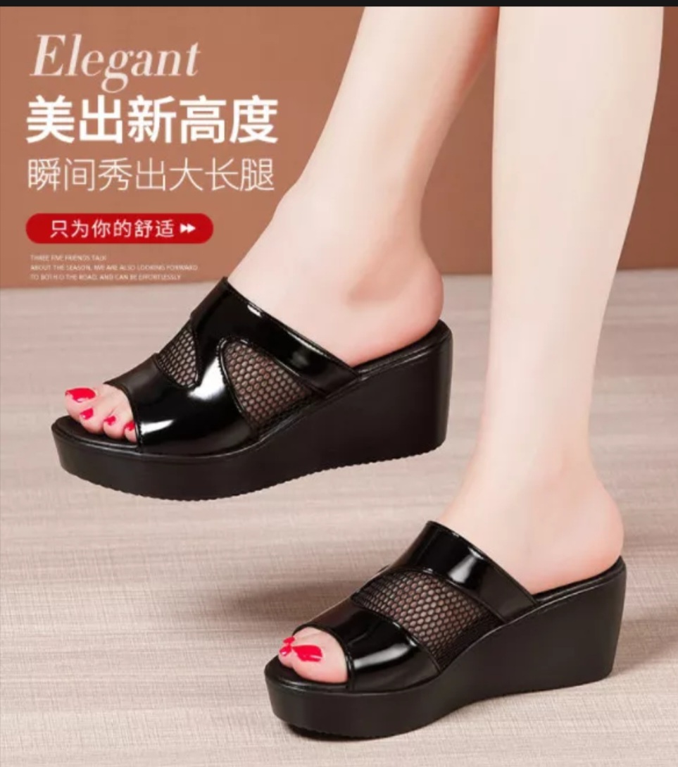 Dép đế xuồng PU siêu nhẹ phối lưới 5f.
