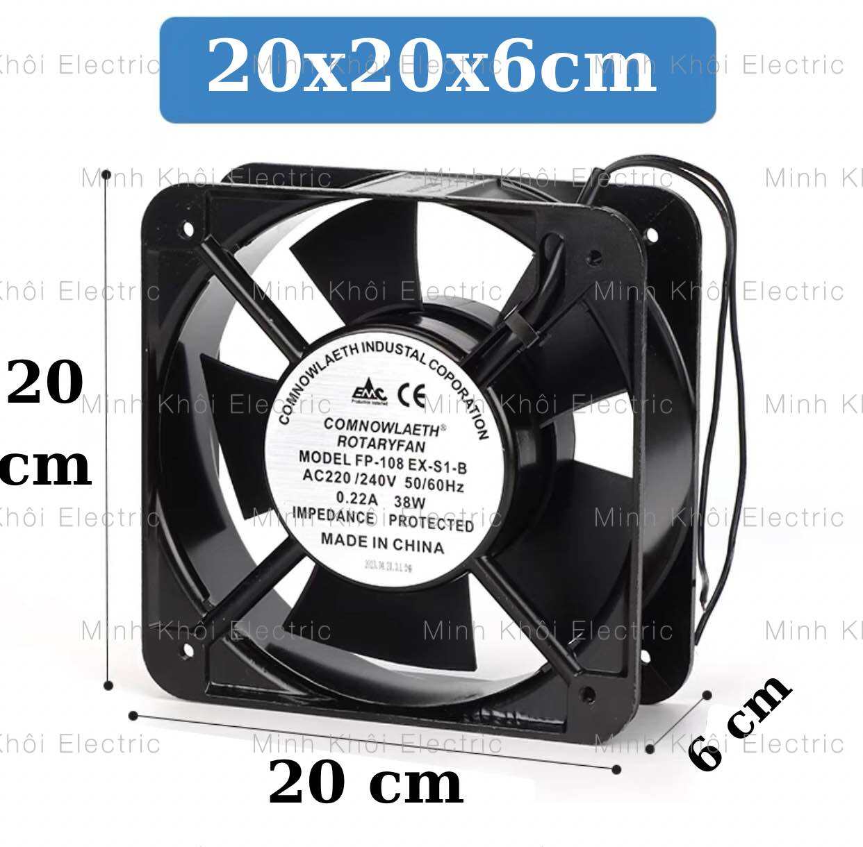 Quạt hút mùi tản nhiệt thoáng khíquạt thông gió vuông 220v Snuon kích thước 8x8 12x1215x15 90x90 200