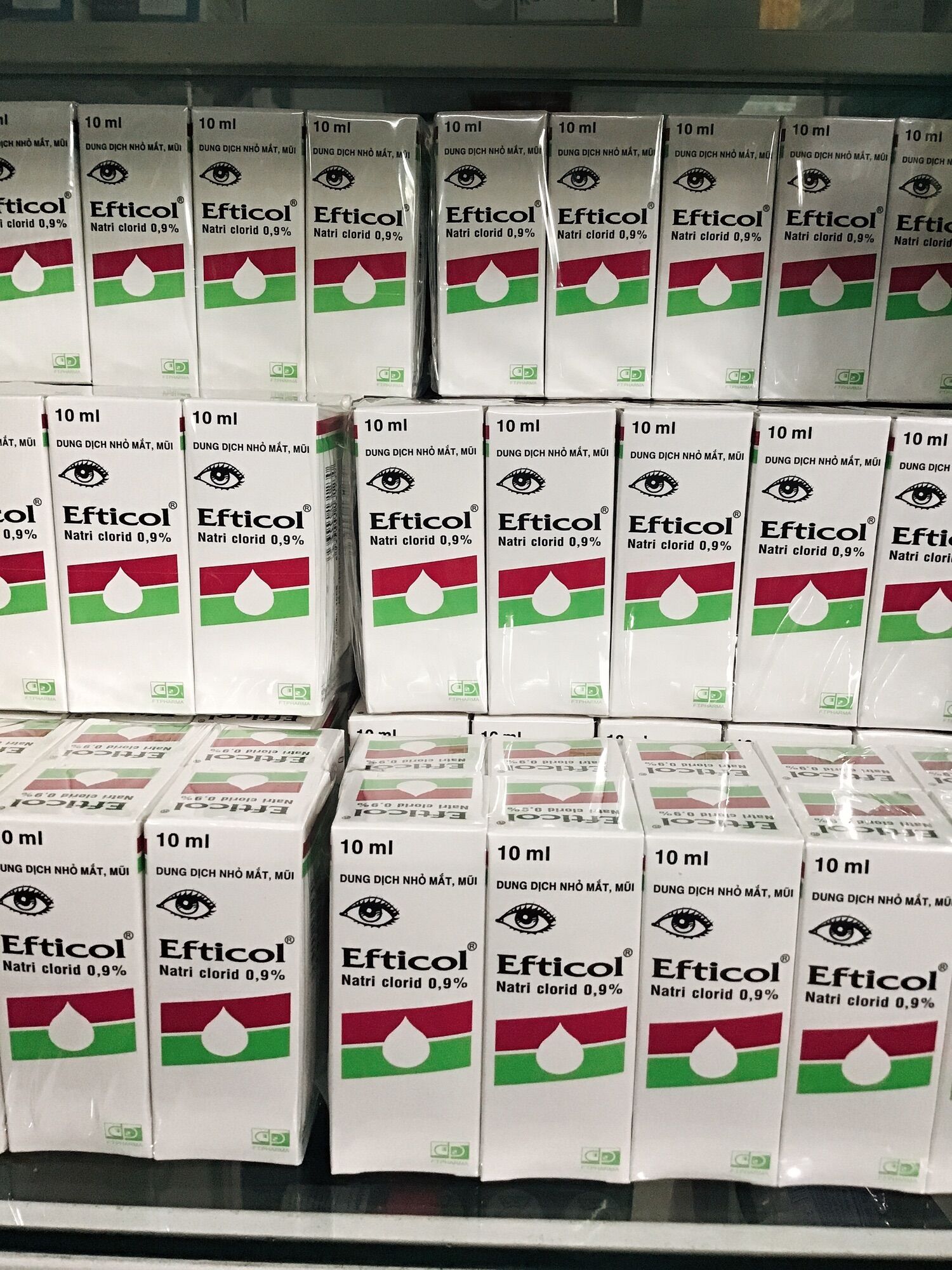 Dung dịch nhỏ mắt mũi EFTICOL nước muối nacl