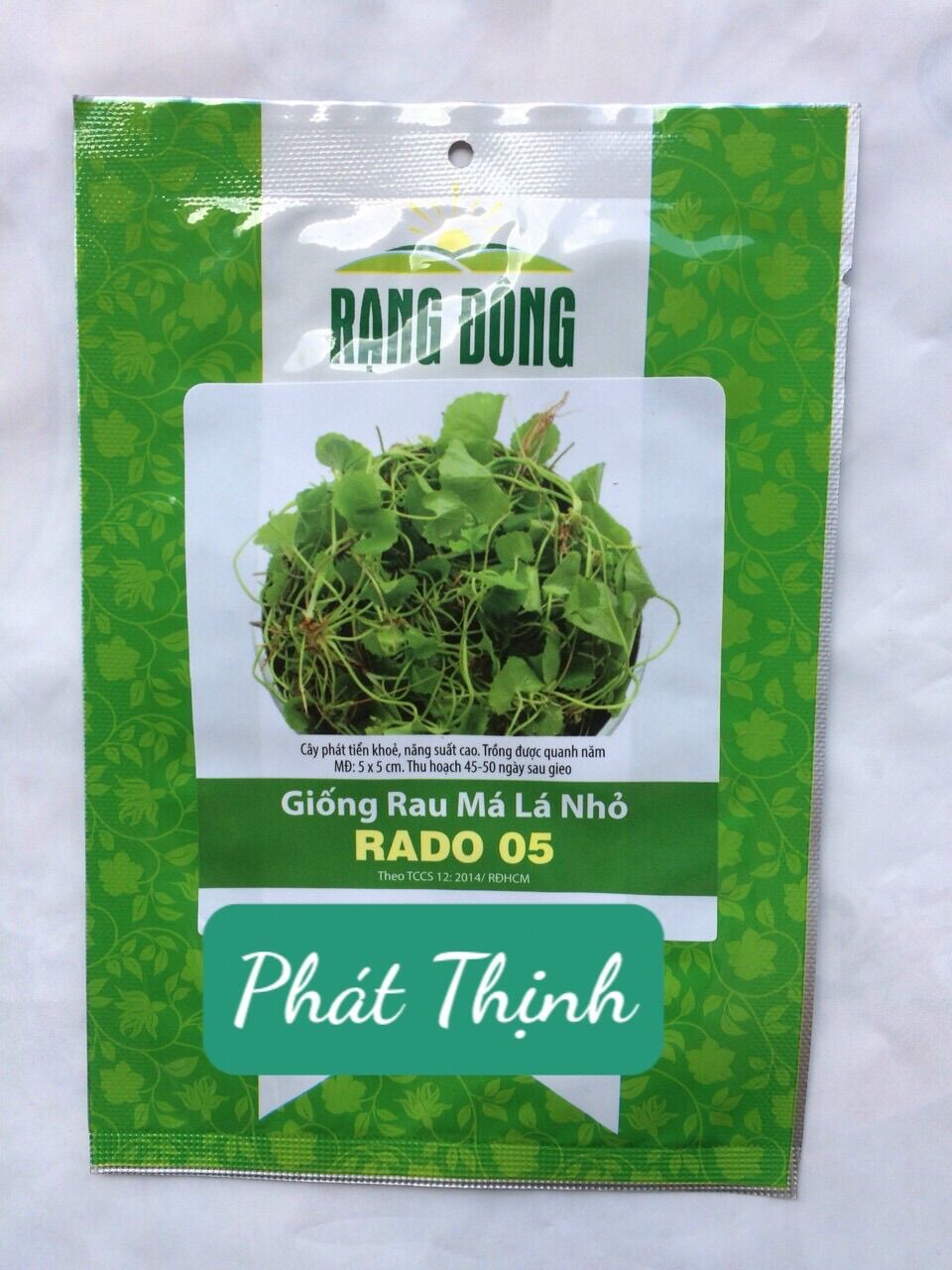HẠT GIỐNG RAU MÁ LÁ NHỎ RẠNG ĐÔNG - GÓI 1g
