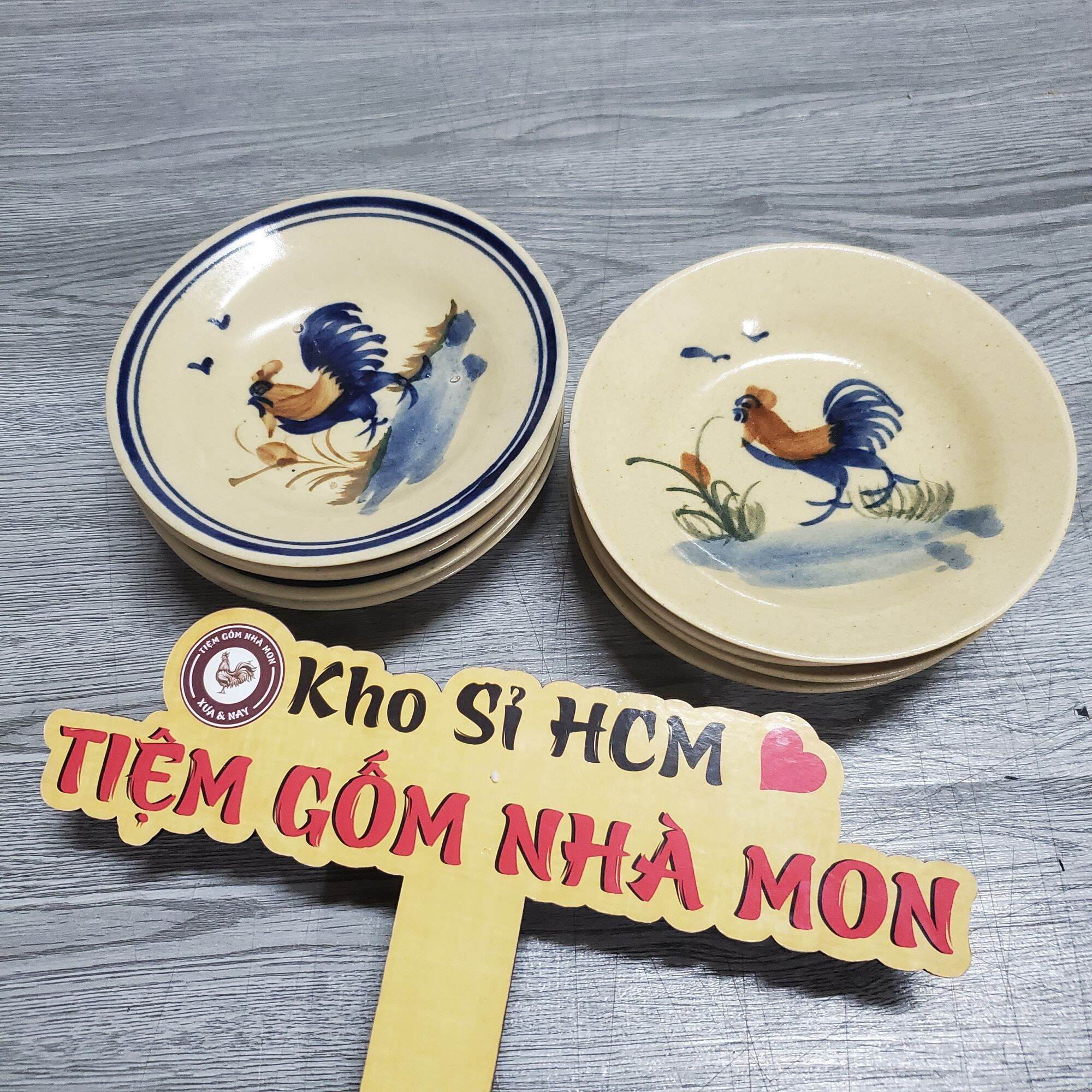 COMBO 3c DĨA GÀ XƯA (SIZE NHỎ) MS*033