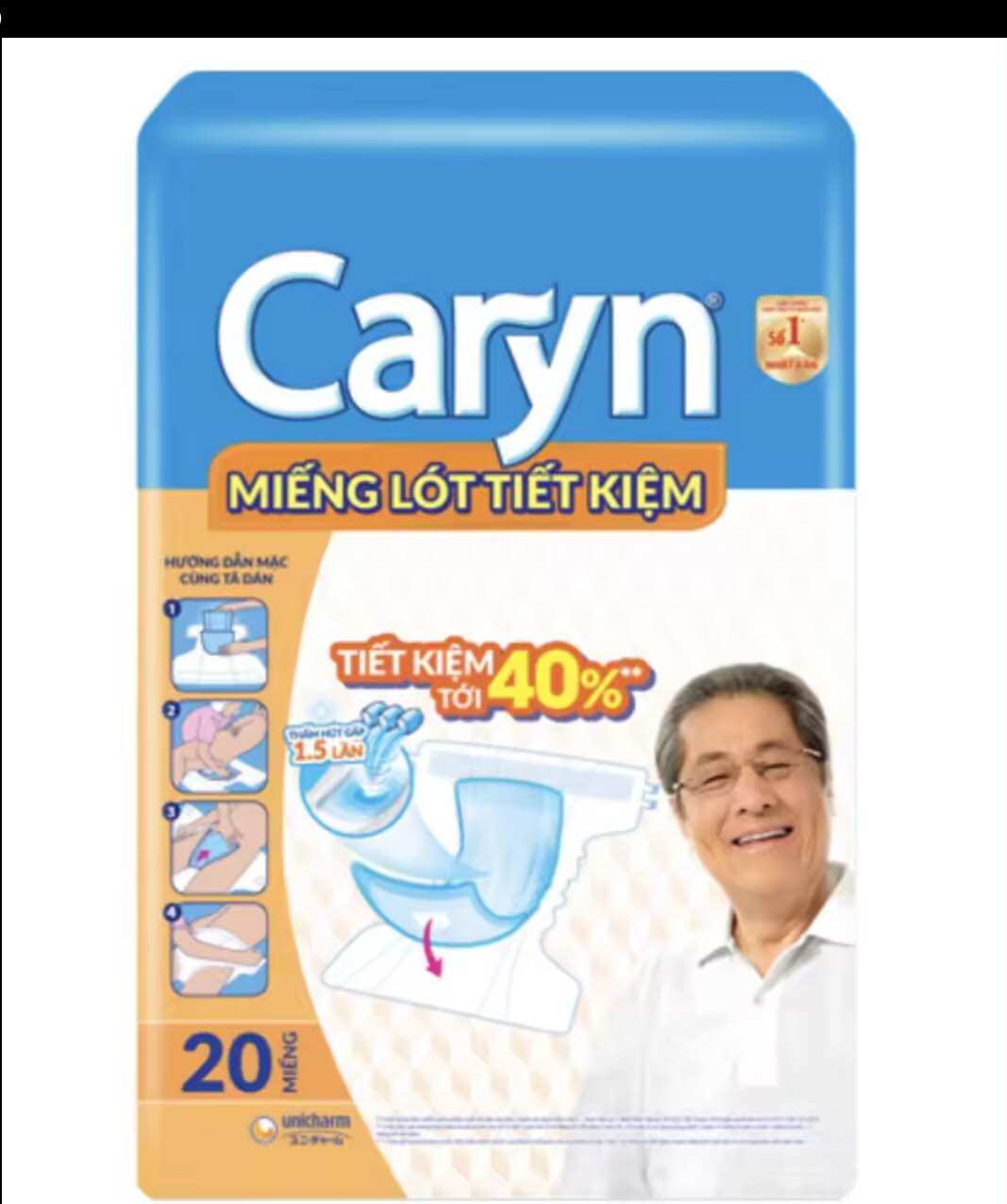 1 gói miếng lót bổ sung caryn 20 miếng -miếng lót tiết kiệm caryn 20 miếng - date luôn mới