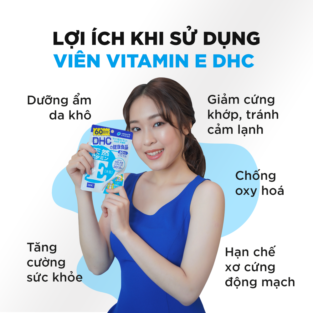 [ Chính hãng] Viên uống vitamin E DHC Natural Vitamin E