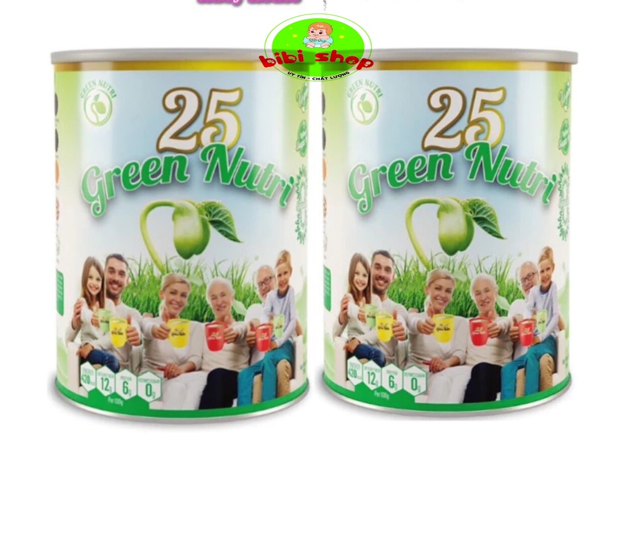 Combo 2 lon Sữa hạt ngũ cốc 25 Green nutri lon 750g