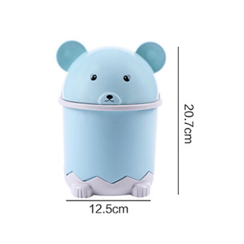 Thùng Rác Mini Nắp Lật Hình Gấu Trúc Dễ Thương ,Để Bàn Học,Bàn Làm Việc