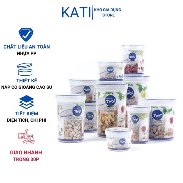 Hộp nhựa đựng thực phẩm Lock&Lock Twist (đủ kích thước)