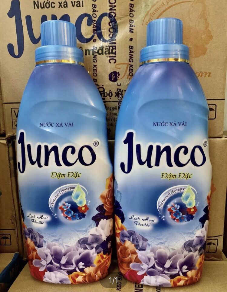 Combo 3 chai nước xả vải đậm đặc Junco 800ml - màu đen