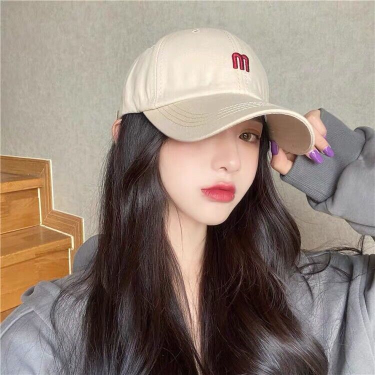 Mũ nón thêu chữ M phong cách unisex Hàn Quốc