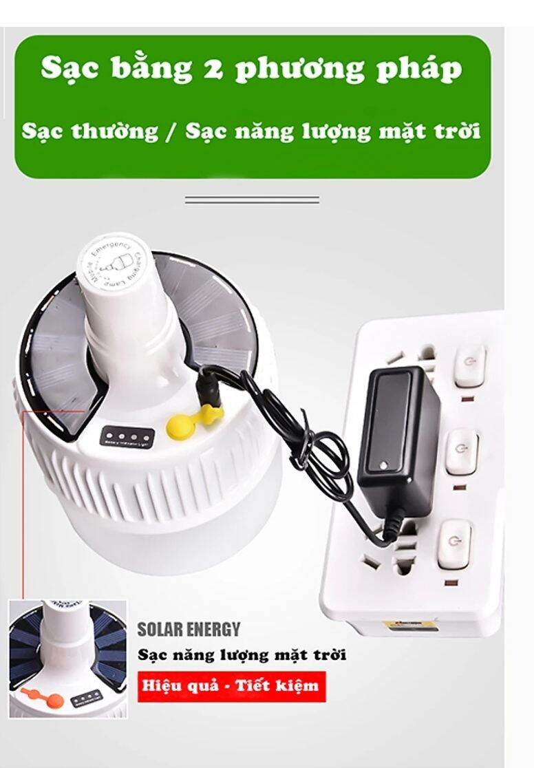 Bóng đèn led tích điện 100W- 2 chế độ sạc, có Remote