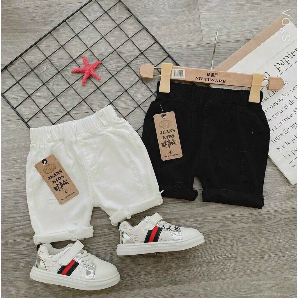 Quần kaki đùi rách nhẹ co giãn cho bé trai + gái 😘😘😘