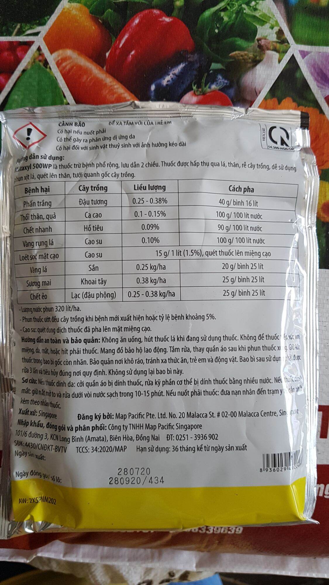 Thuốc trừ NẤM BỆNH MATAXYL 500WP